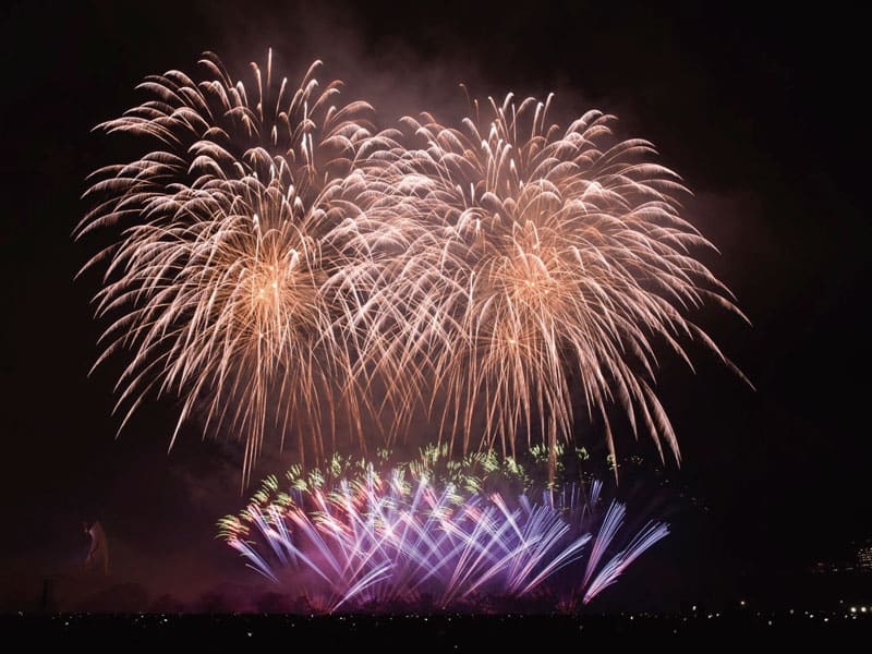 Fireworks at the Expo'70 Commemorative Park & Katsuo-ji Temple & Hotel Lunch Buffet (1-Day)