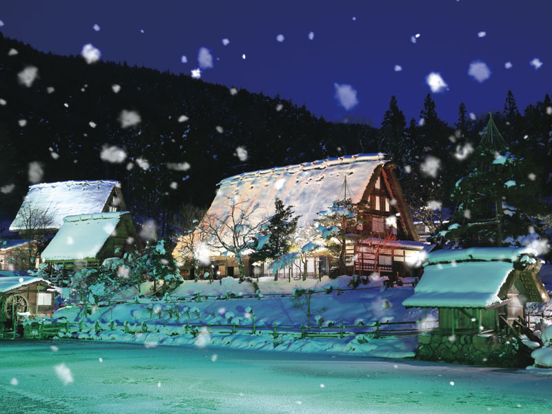 【來回JR特急】夢幻的「飛驒之里點燈」・飛驒高山・白川鄉・奥飛驒熊牧場 2日遊